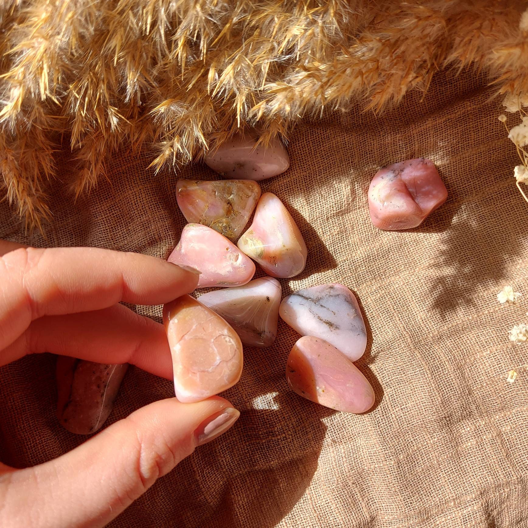 Opale Rose Des Andes Pierre Roulée Lithothérapie Blocages Douceur Résilience Traumatismes Du Passé D