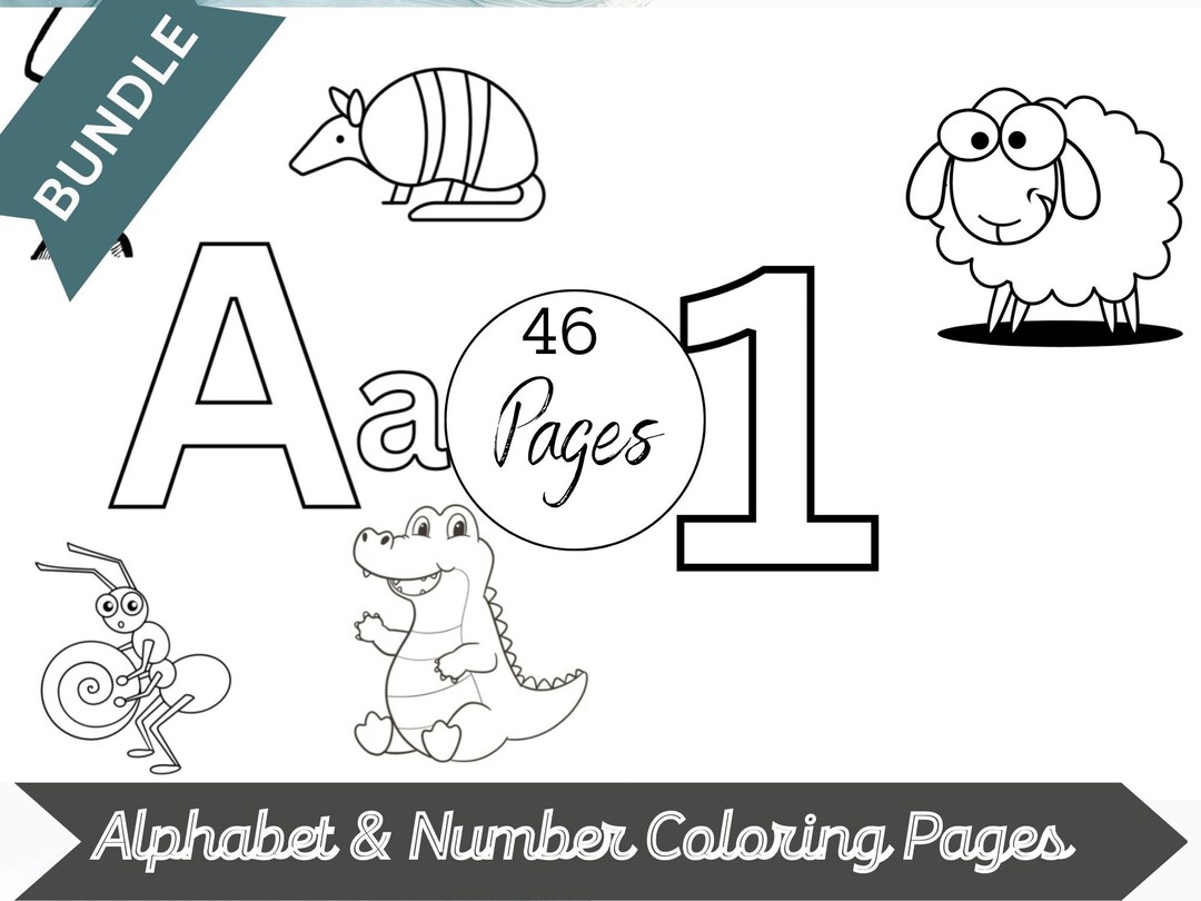 46 Number & Alphabet Coloring Pages 20 Number Coloring Pages, Preschool