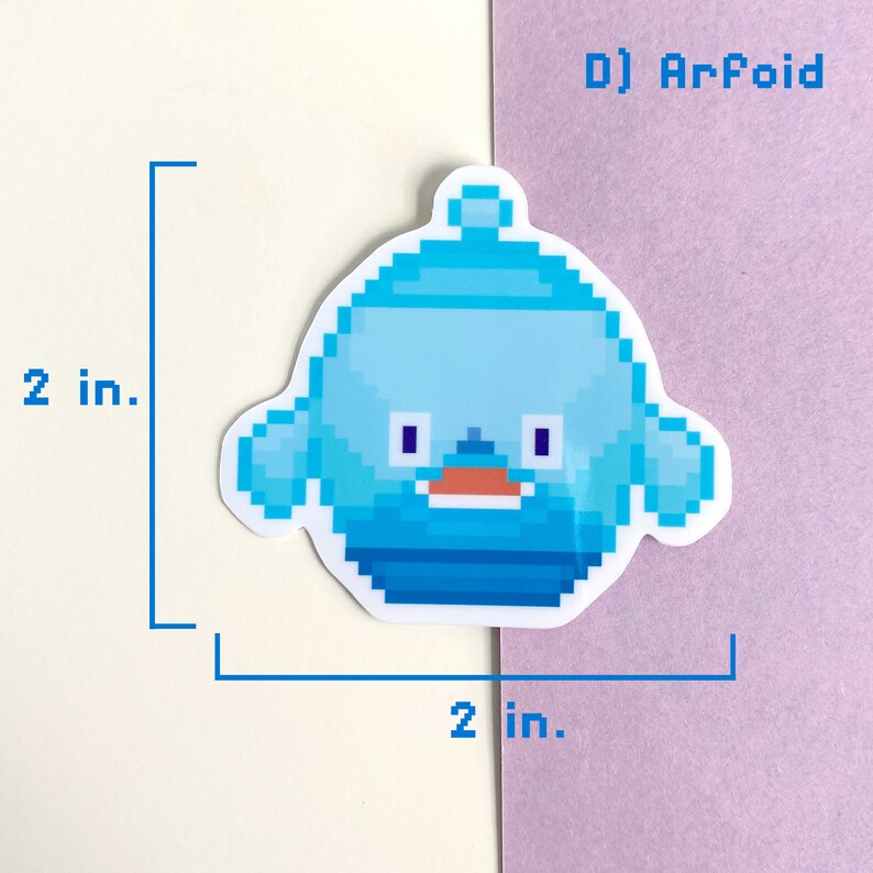 Gyroid Pixel Art Stickers, Glossy Die Cut Sticker, Waterproof and ...