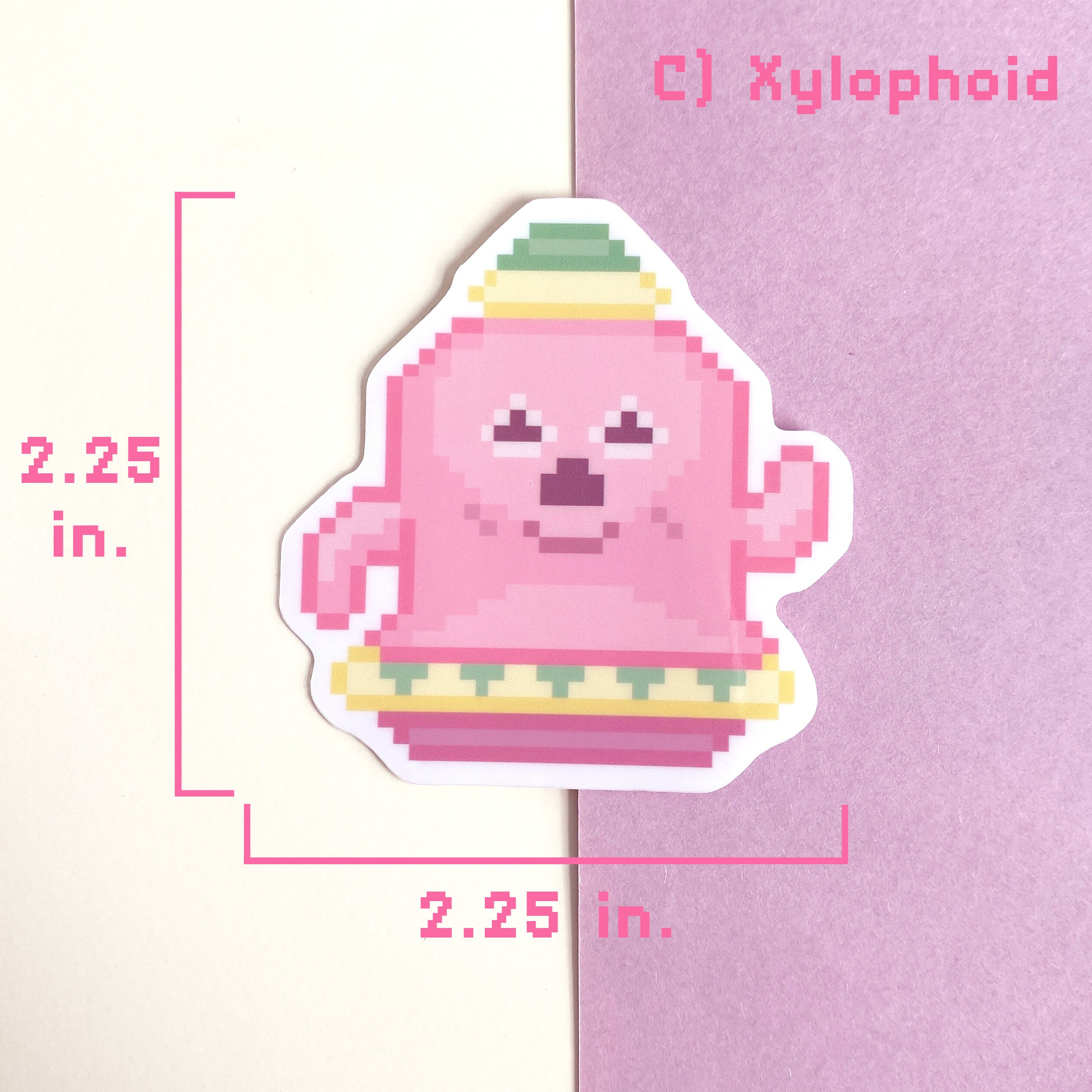 Gyroid Stickers Gyroid Pixel Art Stickers, Glossy Die Cut Sticker, Waterproof and ...
