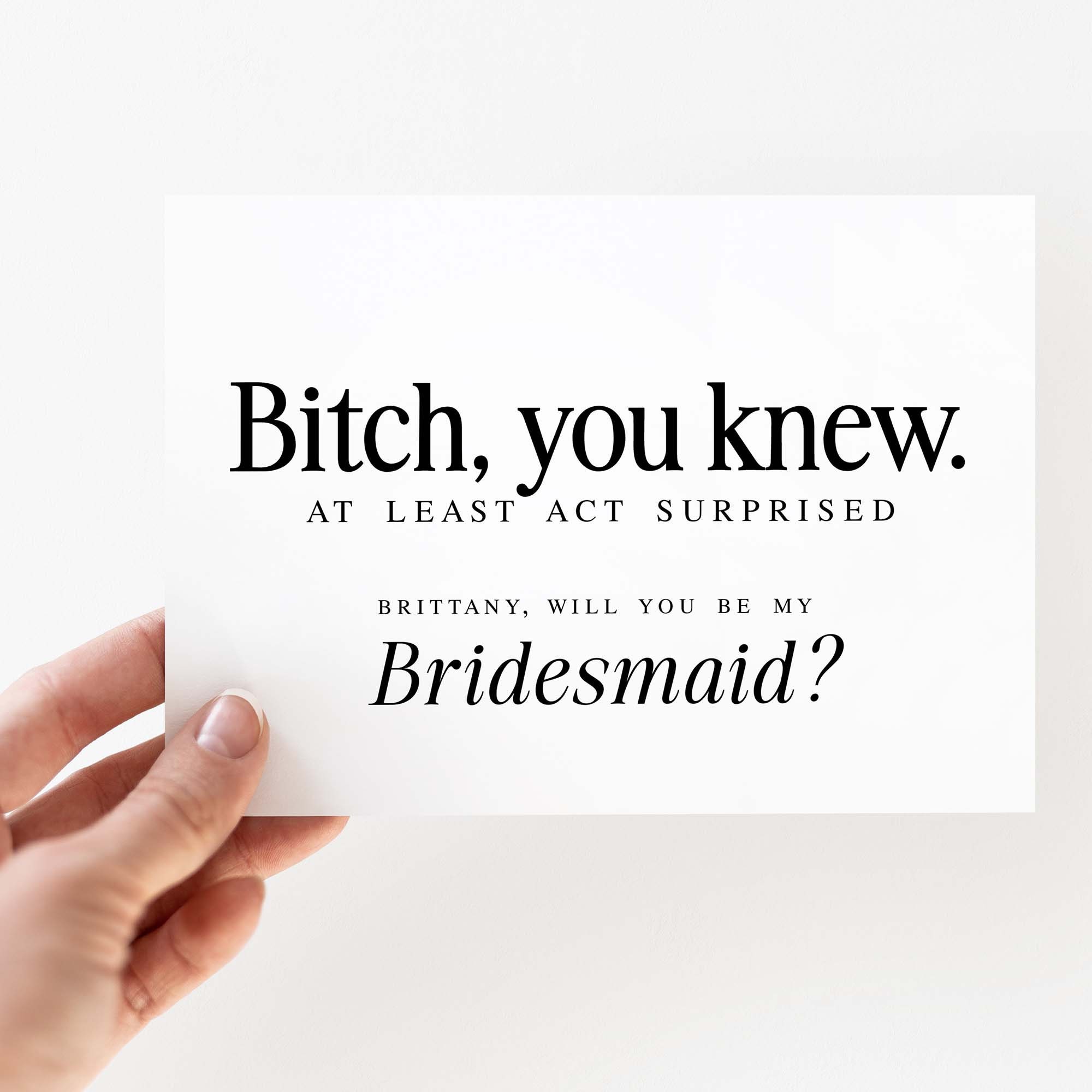 Modern Bridesmaid Proposal Card Maid of Honor Proposal - Etsy