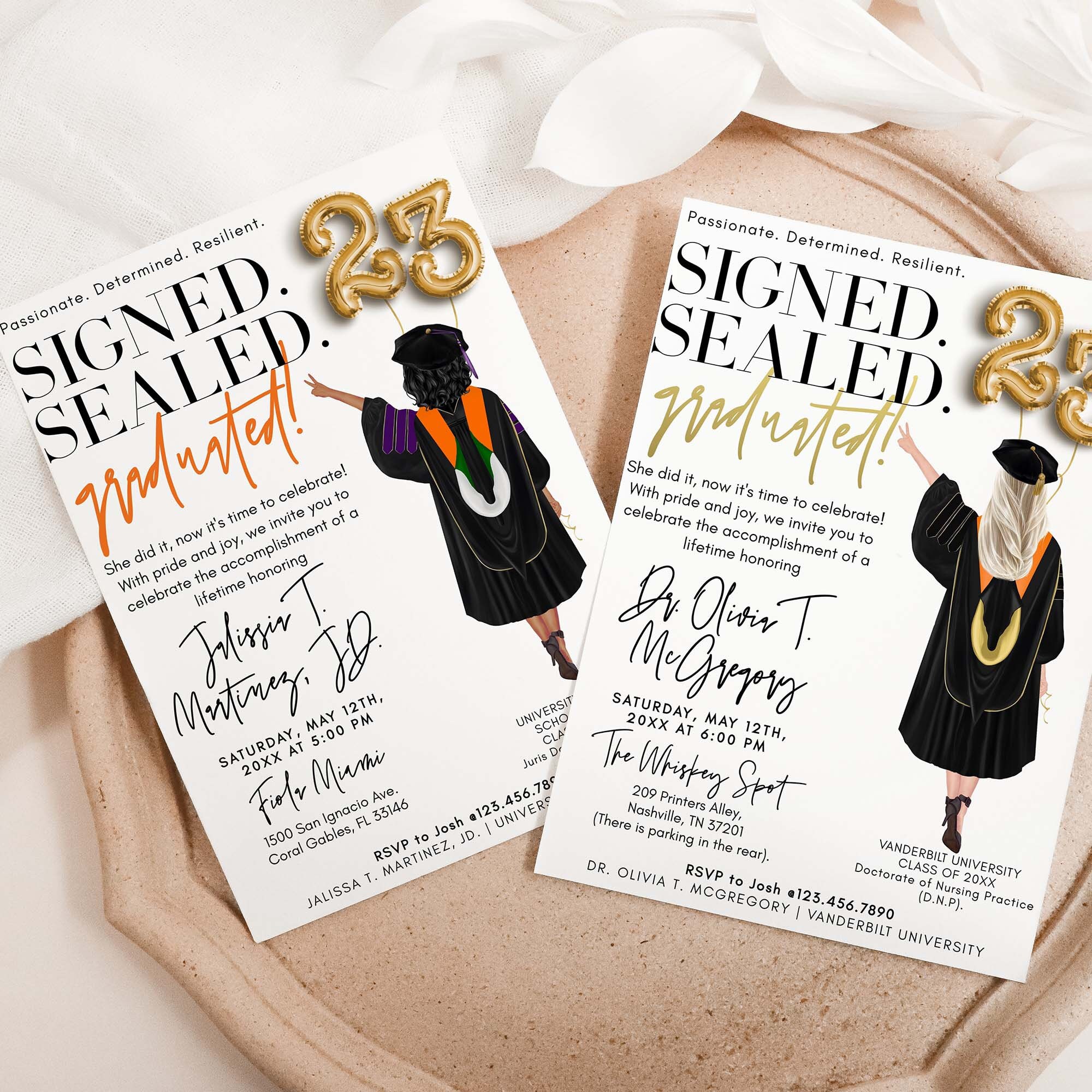 Phd Doctorate Graduation Invitation Doctorate Graduation Etsy