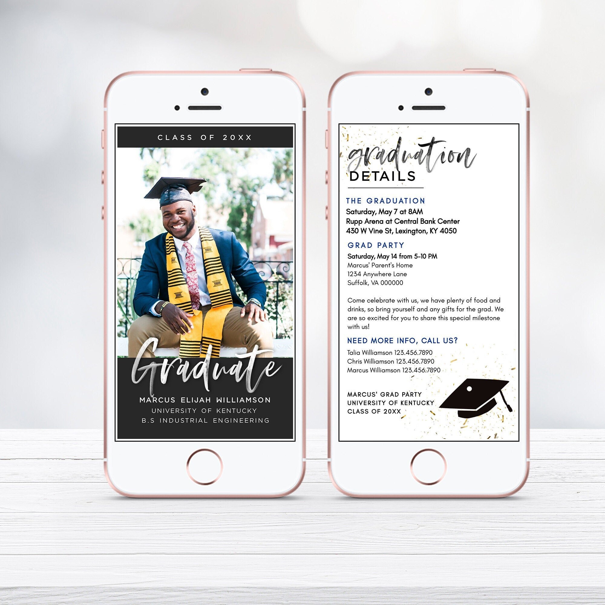 Photo Graduation Party Invitation Digital Graduation Etsy