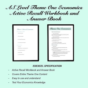 Livre de questions et réponses sur le rappel actif d'A Level Theme One Economics