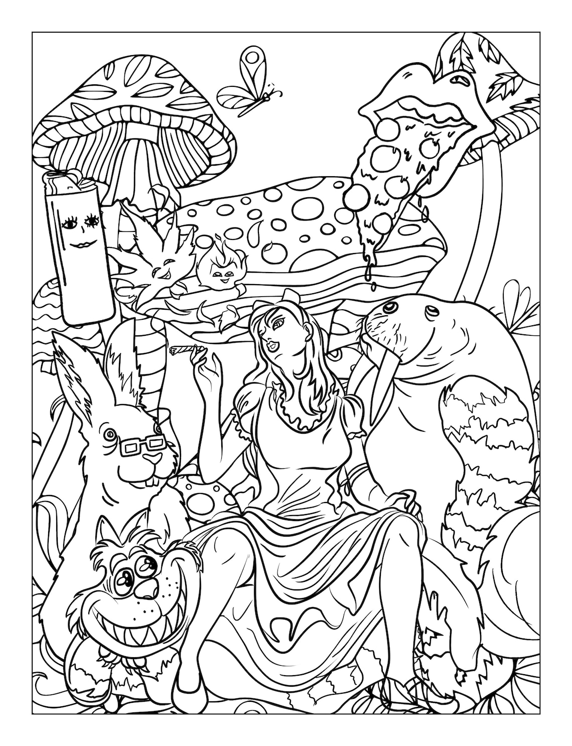 Color Me 90s Cartoon Stoner Coloring Book: Full of - Etsy UK