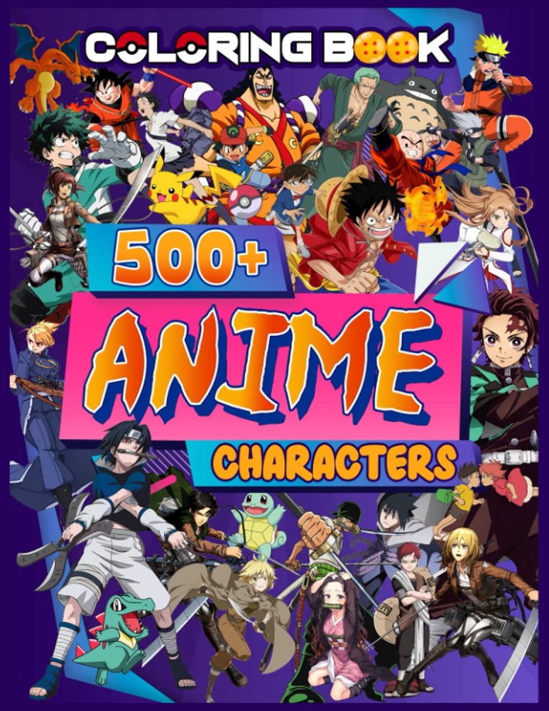 500 Anime Characters Coloring Book Coloring Pages of the Most - Etsy Australia 500 Anime Characters Coloring Book Coloring Pages of the Most - Etsy Australia