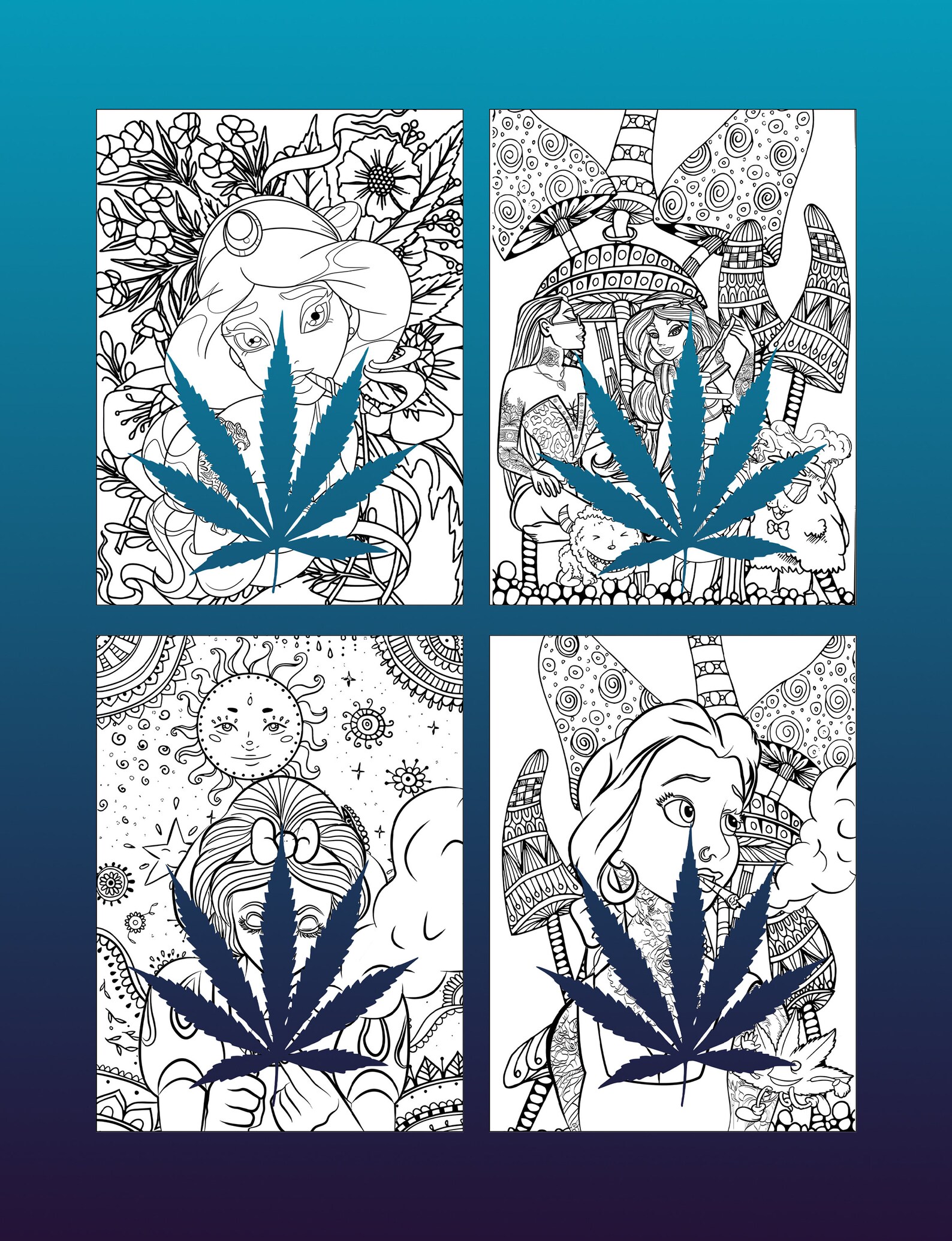 Princess Stoner Coloring Book an Amazing Princess Stoner Etsy