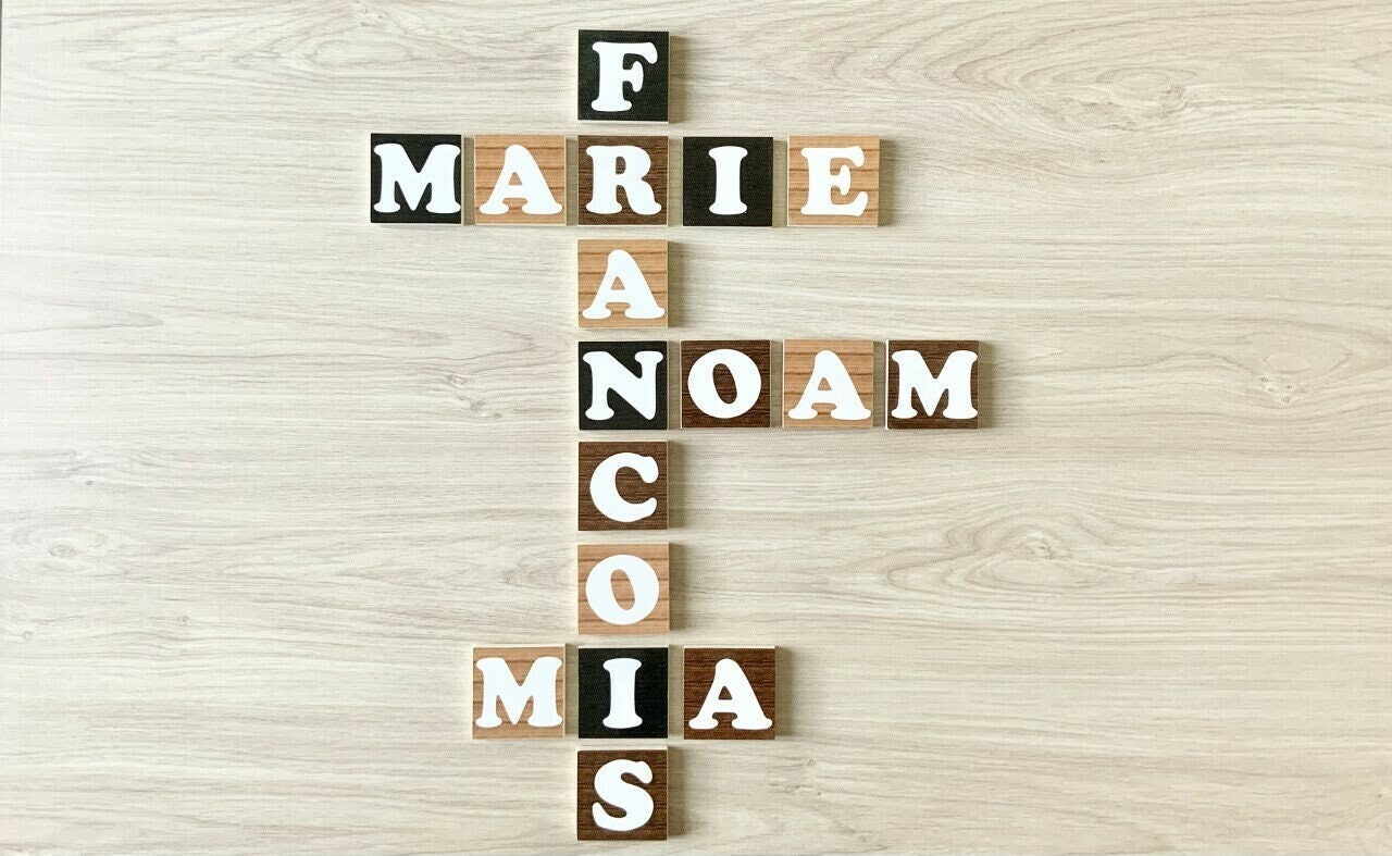 Lettre en Bois Façon Scrabble 5 cm