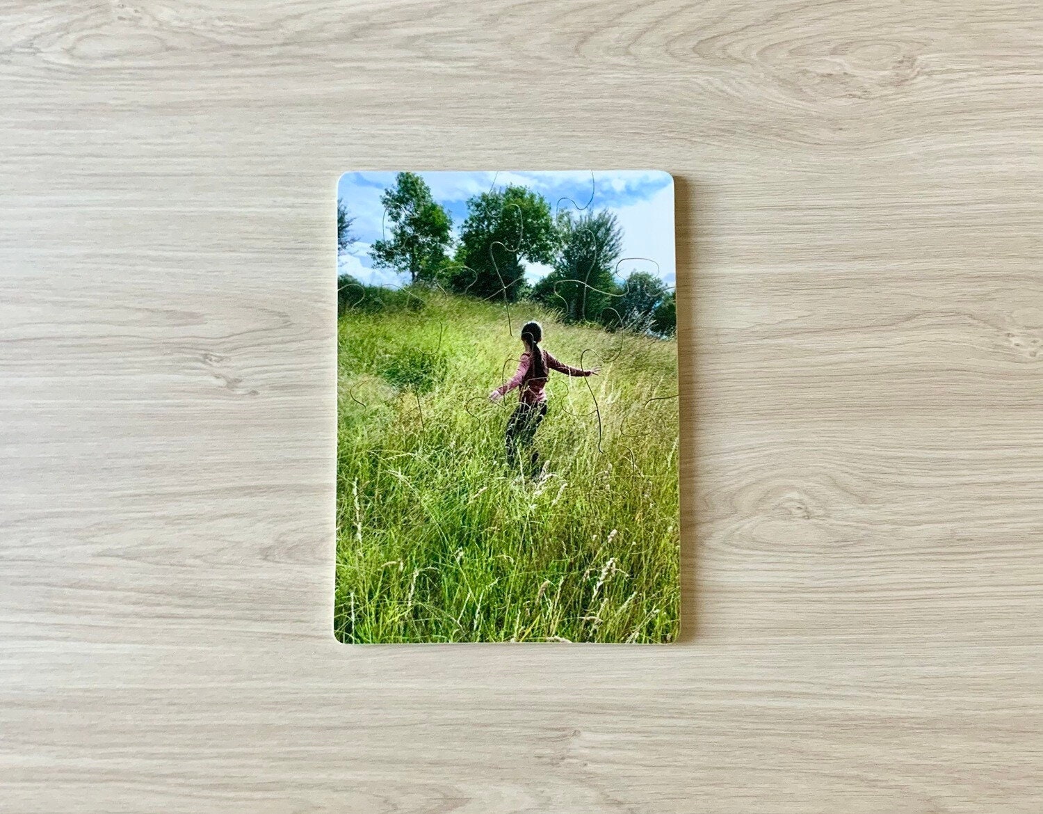 Cadre Photo Puzzle sur Bois - 16 Pièces