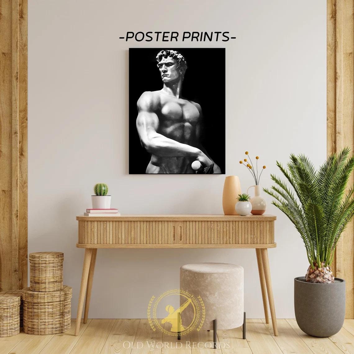 16x24 Readiness, Bereitschaft, Arno Breker, Black And White, Masculine Mancave Theme, Classical Statue Photo, Rolled Poster, USA, EU, AU