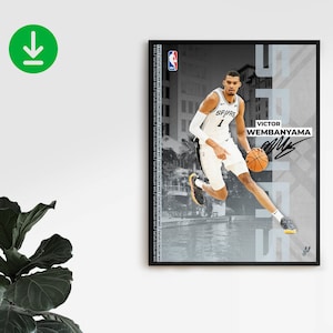 Victor Wembanyama / 1 / Wemby / San Antonio Spurs / Sport / Geschenk / Druck / Wandkunst / Basketball / NBA / Poster / SOFORTIGER DOWNLOAD