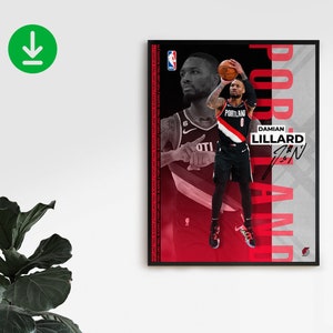 Damian Lillard / 0 / Dame Time / Portland Trail Blazers / Sports / Gift / Print / Wall Art / Basketball / NBA / Poster / INSTANT DOWNLOAD