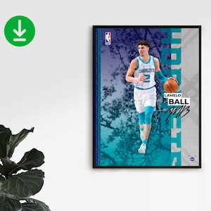 LaMelo Ball / 1 / Melo / Charlotte Hornets / Sports / Cadeau / Impression / Décoration murale / Basketball / NBA / Affiche / Téléchargement instantané