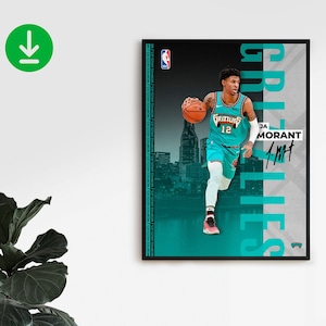Ja Morant / 12 / Memphis Grizzlies / Sports / Gift / Print / Wall Art / Basketball / NBA / Poster / INSTANT DOWNLOAD