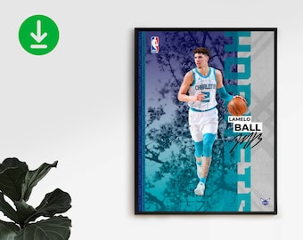LaMelo Ball / 1 / Melo / Charlotte Hornets / Sports / Gift / Print / Wall Art / Basketball / NBA / Poster / INSTANT DOWNLOAD