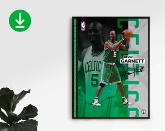 Kevin Garnett / 5 / The Big Ticket / Boston Celtics / Sports / Gift / Print / Wall Art / Basketball / NBA / Poster / INSTANT DOWNLOAD