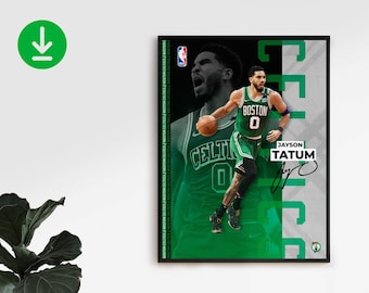 Jayson Tatum / 0 / Boston Celtics / Sport / Geschenk / Druck / Wandkunst / Basketball / NBA / Poster / SOFORTIGER DOWNLOAD