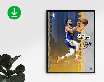 Stephen Curry / 30 / Chef Curry / Golden State Warriors / Sport / Geschenk / Druck / Wandkunst / Basketball / NBA / Poster / SOFORTIGER DOWNLOAD