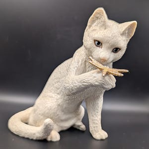 Lenox Cat Figurine - Etsy