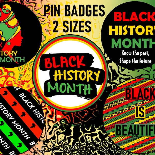 MOIS DE L'HISTOIRE NOIRE Pin On Badge et porte-clés Black Lives Matter BlM