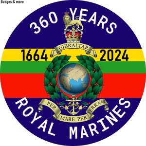 Royal Navy ROYAL MARINES 360-jarig jubileumbadge en andere items