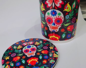 Sugar Skull Mexican Day Of The Dead Mug Gift