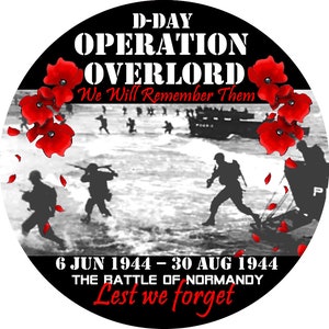 Poppy D-Day Landungen in der Schlacht um die Normandie