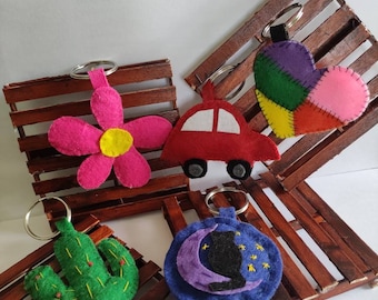 Handmade felt keychains