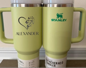 Personalized Stanley 40oz Tumbler - Custom Valentine’s Day Gift, Engraved Stanley Travel Mug, Best Gift for Her, Unique Love Gifts,Trending