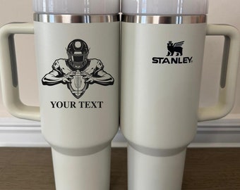 Personalized Football Player Name Stanley 40oz Cup, Custom Football Name Tumbler, Team Name Drinkware, Football Season Gift 2025