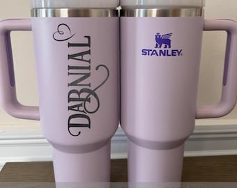 Personalized Stanley 40oz Tumbler, Custom Engraved Tumblers, Bridesmaid Proposal Gift, Gifts for Her, Insulated Travel Mug, Custom Logo