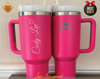 Custom Engraved 40oz Tumbler | Personalized Name Photo Logo | Stanley Style Cup, Mother’s Day, Graduation, Birthday Gift for Her Him