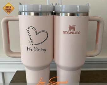 40oz Teacher Tumbler Personalized Stanley | Custom Name Engraved | Teacher Appreciation, End of Year Gift, Preschool & School Staff Gift