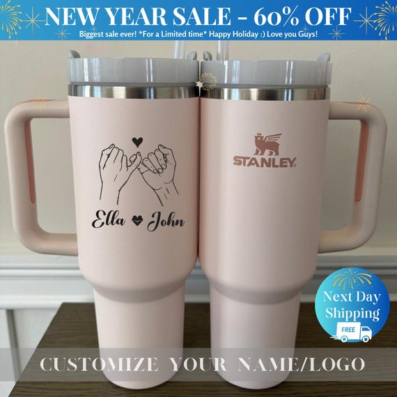 Valentine's Day Personalized Stanley 40oz Cup for Couples, Love