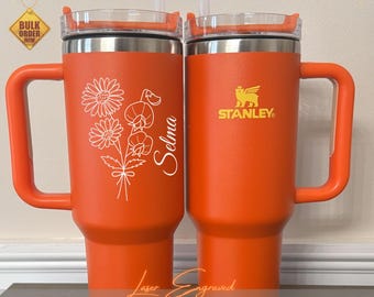 Custom Name Stanley 40oz Tumbler – Personalized Bottle, Bachelorette Party, Bridesmaid Gift, Water Bottle, Custom Gift for Her