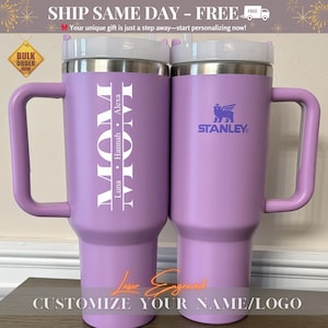 Custom Kids' Names - Personalized 40oz Tumbler, Floral Mom Tumbler, Custom Name Gift, Mother's Day Gift, Gift For Mom Mama Grandma From Kids