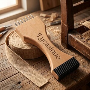 Personalized Wooden Webbing Stretcher Upholstery Tool with Engraved Handle, For Jute Webbing & Furniture Reupholstery