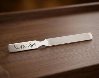 Personalized Toenail File for Thick Toenails, Custom Engraved Stainless Steel Nail, Heavy Duty 4 Sided Pedicure Tool, Gift for Him Her