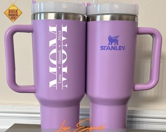 Personalized Stanley Tumbler 40oz - Laser Engraved Christmas Gift for Her, Mom, Wife - Custom Cup with Name - Fast Shipping Holiday 2025