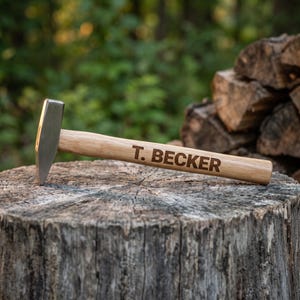Personalized Hammer, Engraved Hammer for Dad, Custom Father's Day Gift for Husband, Grandpa, New Home Housewarming Gift, Wood Handle Tool