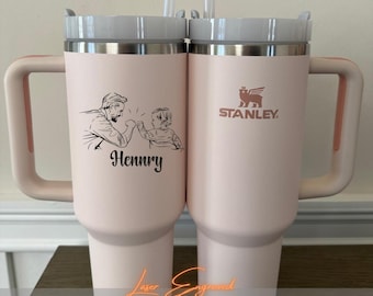 Dad Fist Bump Kids Names Tumbler, Father's Day Gift for Daddy, Tumbler Laser Engraved 40oz Stainless Steel Cup, Personalised Tumbler for Dad