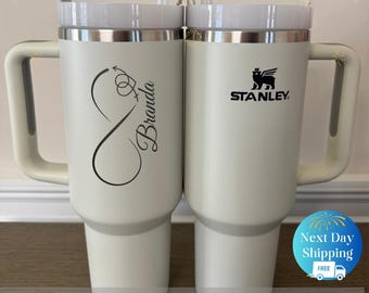 Personalized Stanley 40oz Tumbler, Insulated Travel Mug, Custom 40oz Tumblers, Engraved 40oz Tumbler, Galentine Gifts, Valentines Day Gift