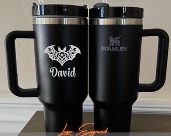 Engrave Anything 40oz Tumbler | Custom Name Logo Photo Laser Engraved | Stanley Style Cup, Personalized Mother’s Day, Graduation Gift