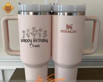 Personalized Stanley 40oz Tumbler For Birthday Gift, Custom 40oz Tumblers , Engraved 40oz Tumbler, Laser Engraved Stanley, Christmas Gifts