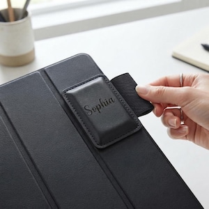 Personalized Pen Holder Custom Engraved Leather Elastic Pen Loop for Journal Notebook Graduation Birthday Gift for Him Dad Men Teacher Gift