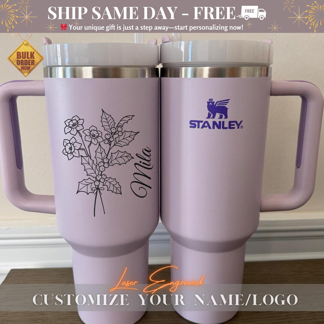 Personalized Stanley 40oz Tumbler – Custom Engraved Name Cup, Birthday ...