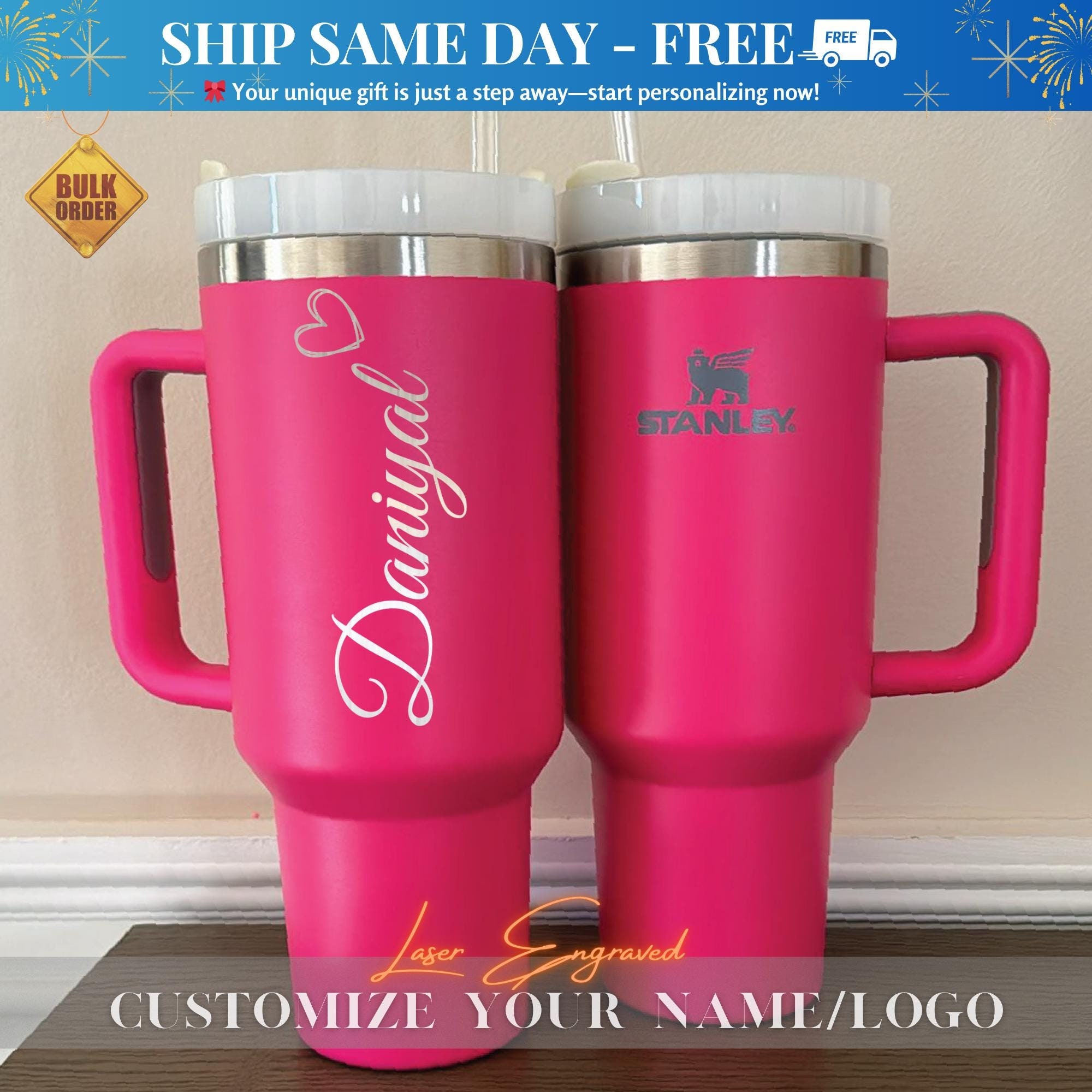 Pink Stanley Cup With Handle - Etsy