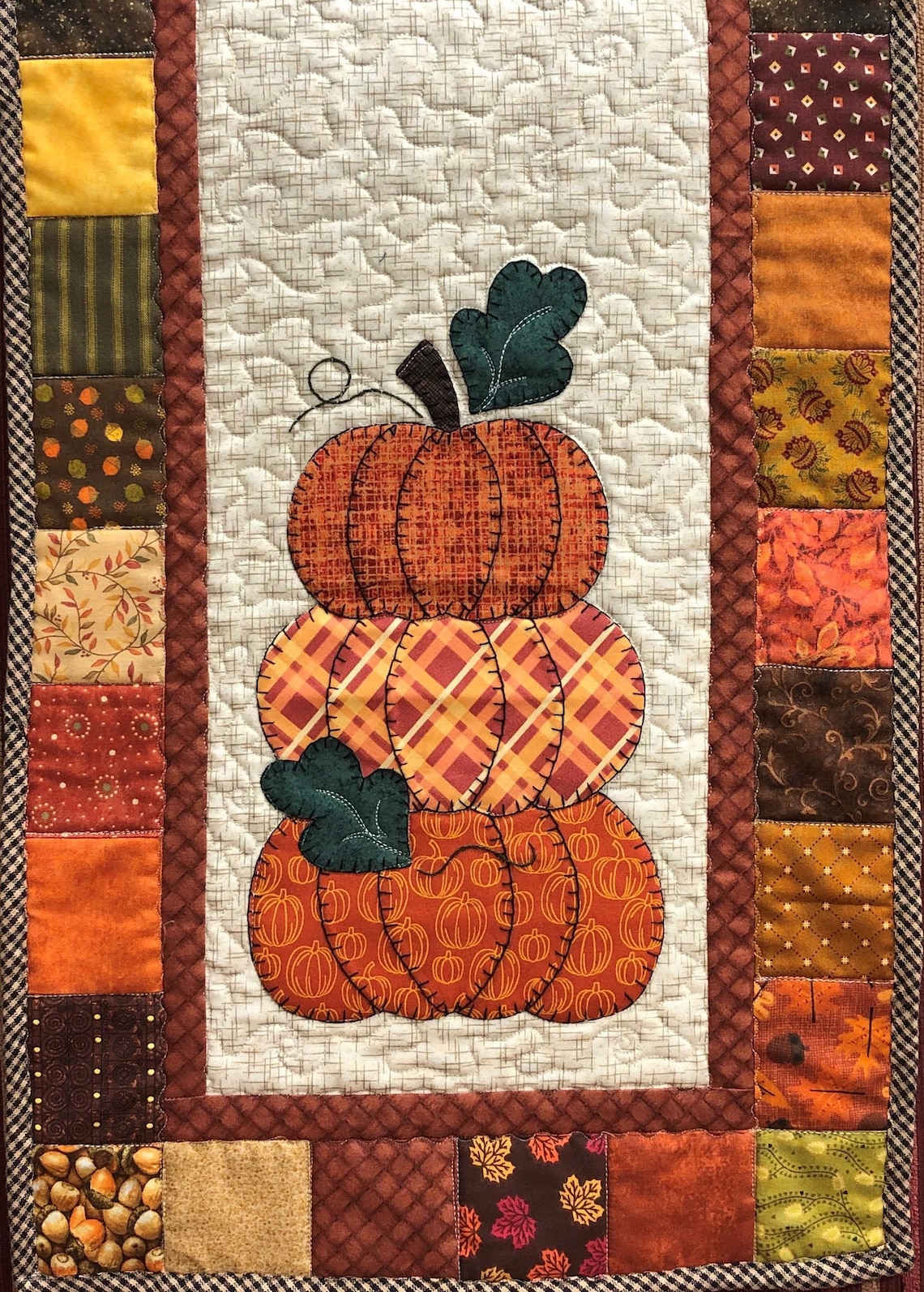 Stacked Pumpkin Applique Table Runner Pattern, Digital Download PDF - Etsy