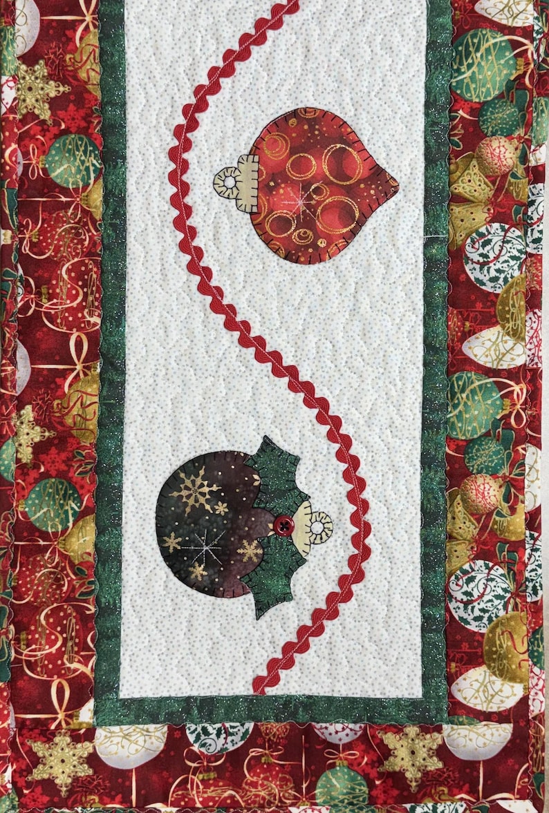 Ornament - Hand Applique Table Runner Pattern Digital Download PDF - Etsy