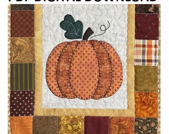 Kürbis Applikation Tischläufer Muster, Digitaler Download PDF